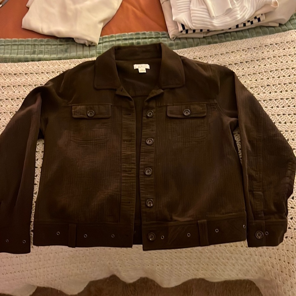 Brown button down jacket